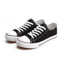 LOW TOP SNEAKER LACE-UP CLASSIC CASUAL SHOES BLACK AND WHITE